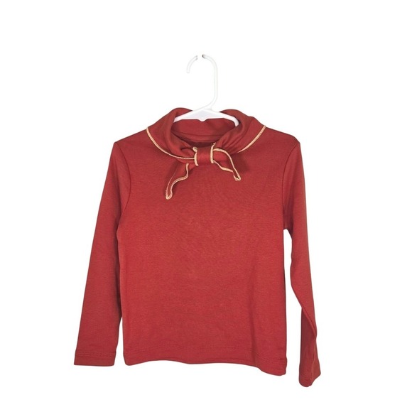 Misha And Puff Other - Misha & Puff Organic Pima Cotton Tie Neck Pullover Red 4Y Made Peru